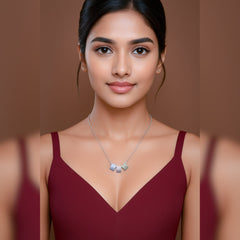 TRIGEM SILVER PENDENT CHAIN