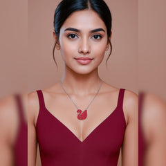 RUBY SWAN PENDENT CHAIN