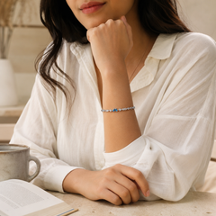 BUTTERFLY BLOSSOM SILVER BRACELET (6.5 + 1 INCH EXTENSION  )
