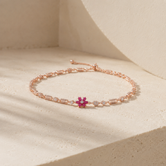 Pink Elegance Sterling silver Bracelet
