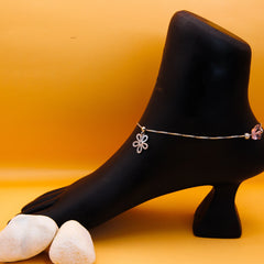 Silver Bloom Anklet