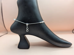 Silver infinity anklet