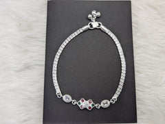 Silver Blossom Anklet