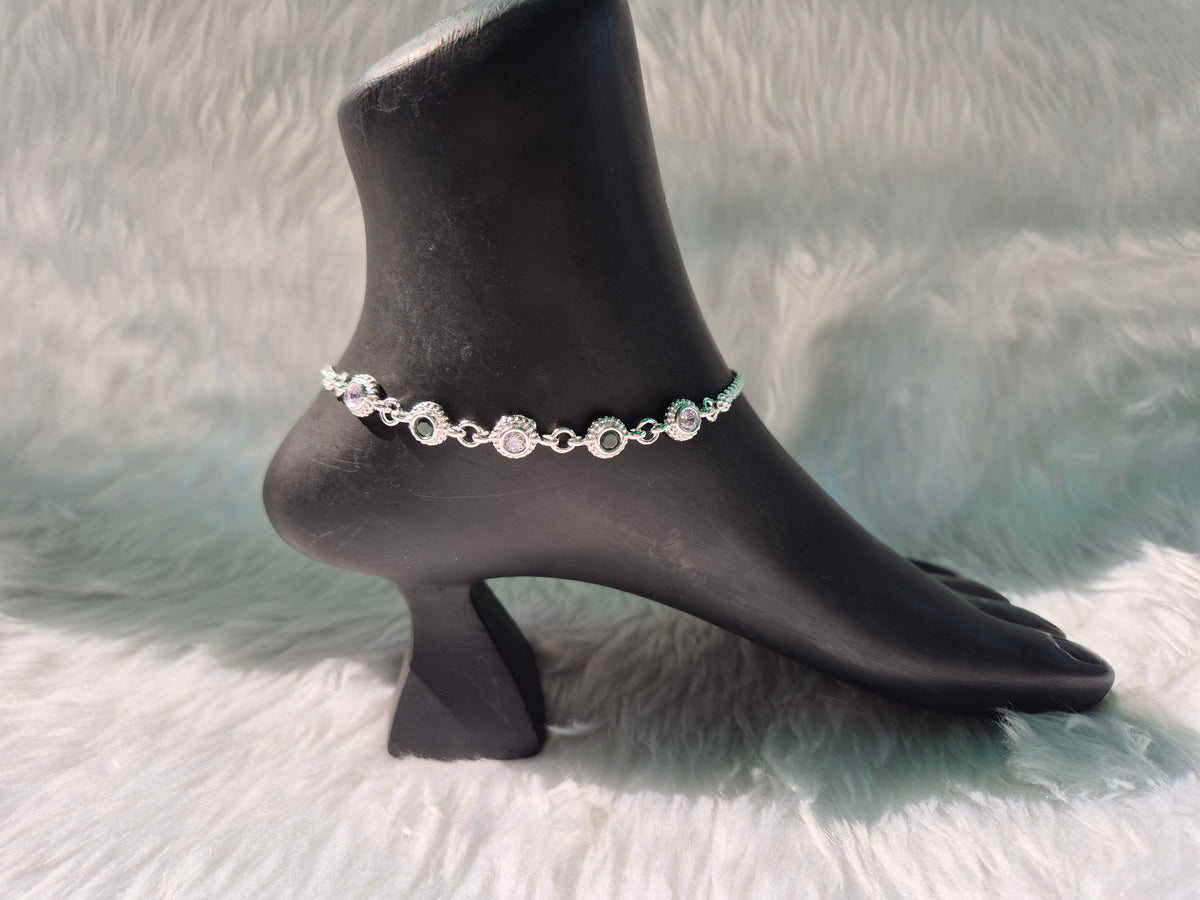 Silver Serenity Anklet