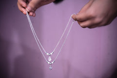 SILVER HEART ANKLET