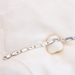 RUST AND SHINE SILVER BRACELET (8 INCH EXTENSION)