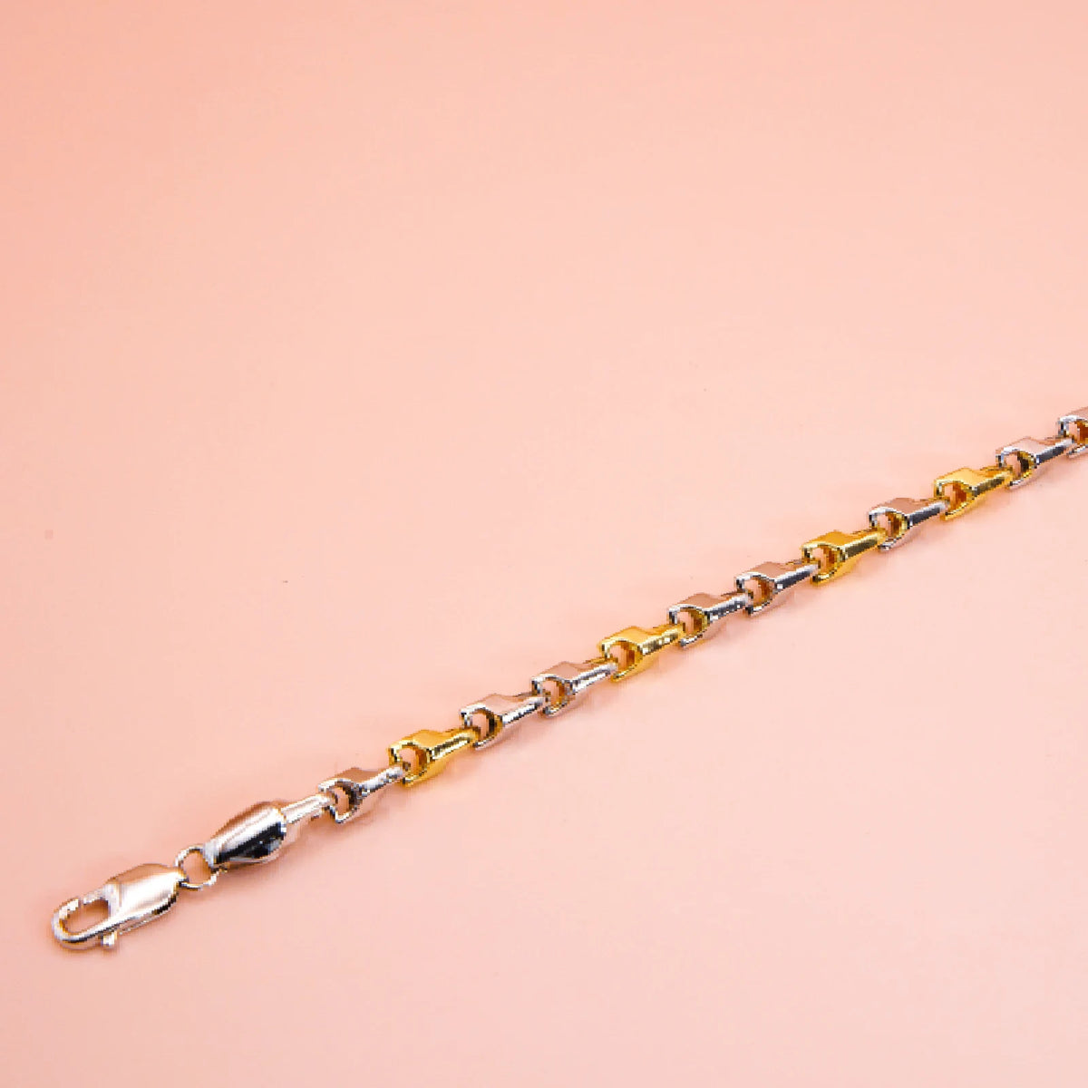 LUXE LINK SILVER GOLD BRACELET (7.5 INCH)