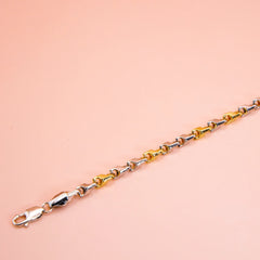 LUXE LINK SILVER GOLD BRACELET (7.5 INCH)