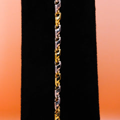 LUXE LINK SILVER GOLD BRACELET (7.5 INCH)