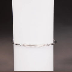 DOUBLE LINE DIAMOND CUFF STYLE BRACELET (6 + 1 INCH EXTENSION)