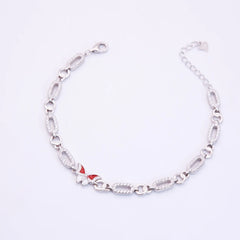 BUTTERFLY BLOSSOM SILVER BRACELET (6.5 + 1 INCH EXTENSION)