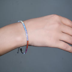 RAINBOW CZ SOLITAIRE BRACELET