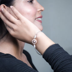 SILVER SERENITY DIAMOND BRACELET