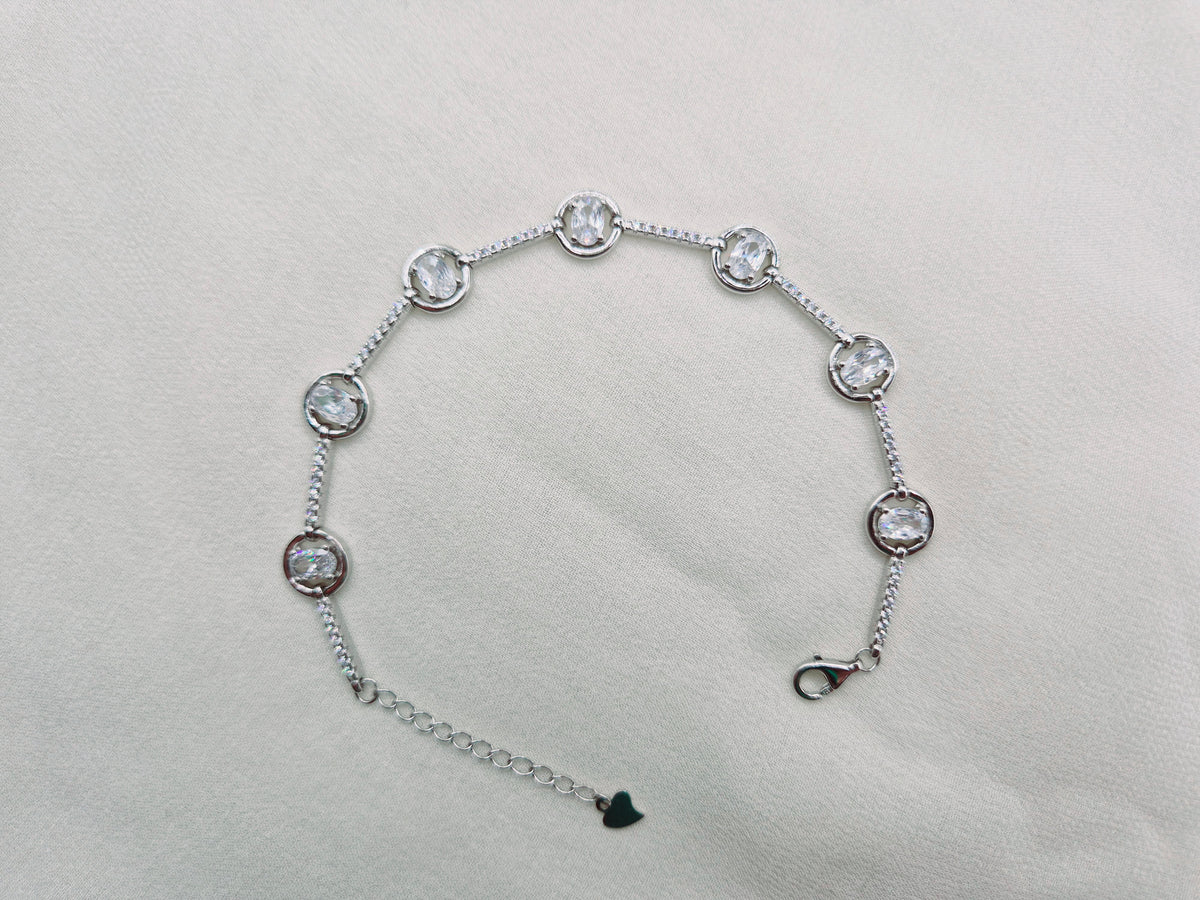 DIAMOND CASCADE SILVER BRACELET