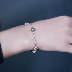 Emerald Elegance silver Bracelet
