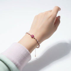 Pink Elegance Sterling silver Bracelet