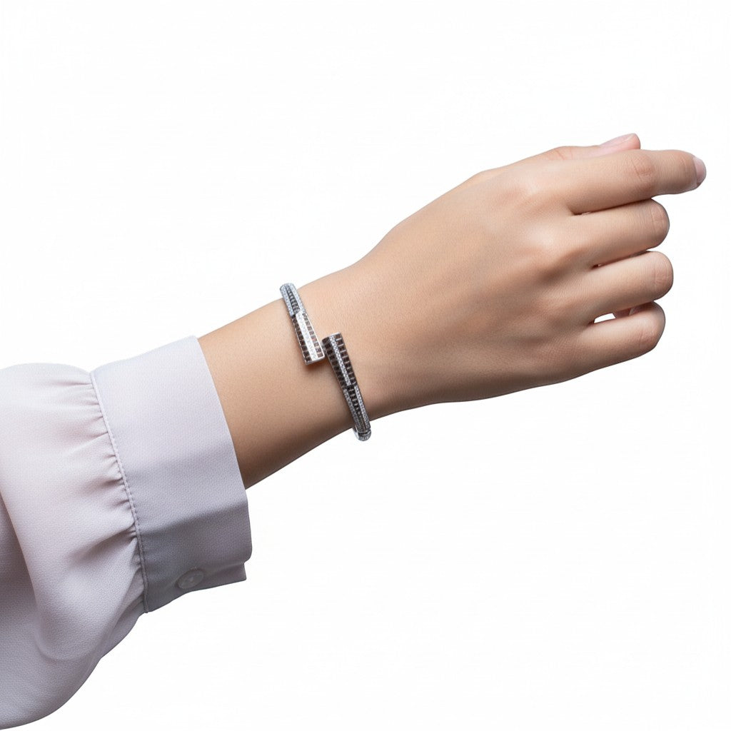 Silver Elegance Cuff Bracelet