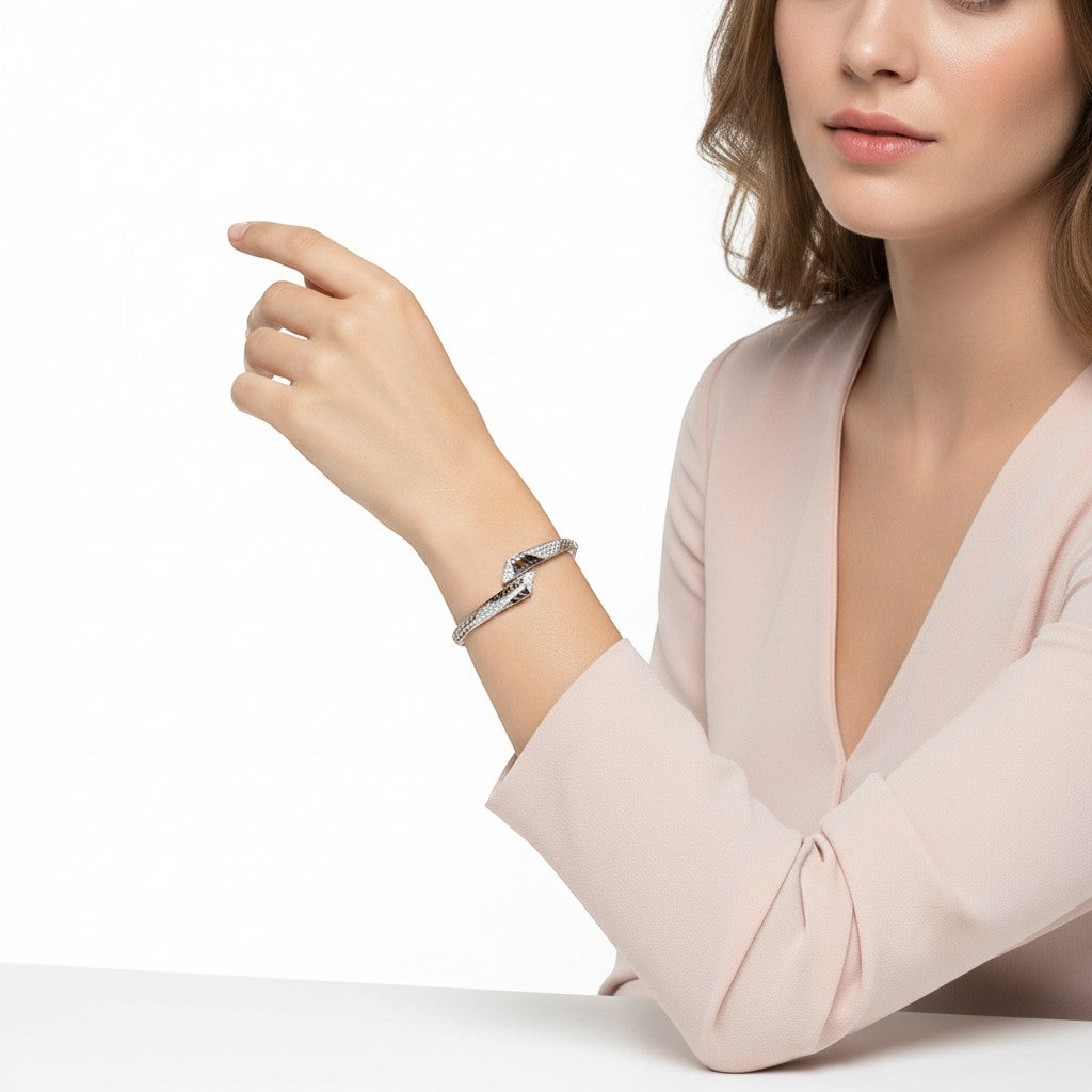 Silver Elegance Cuff Bracelet