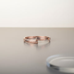 Silver rose gold Elegance Cuff Bracelet