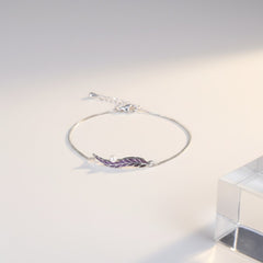 Lavender Bloom Silver Bracelet