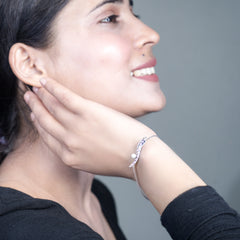 Lavender Bloom Silver Bracelet