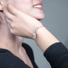 Mint Bloom Silver Bracelet