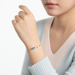 Mint Bloom Silver Bracelet