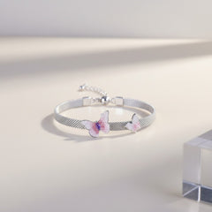 Crystal Butterfly Elegance silver Bracelet