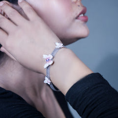 Crystal Butterfly Elegance silver Bracelet