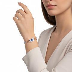 Crystal Butterfly Elegance silver rose gold Bracelet