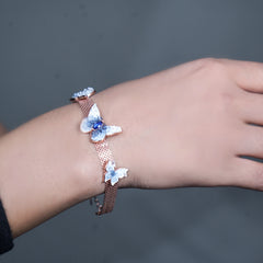 Crystal Butterfly Elegance silver rose gold Bracelet