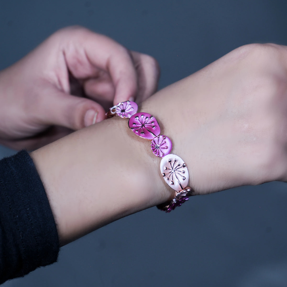Pink Affection Silver Bracelet