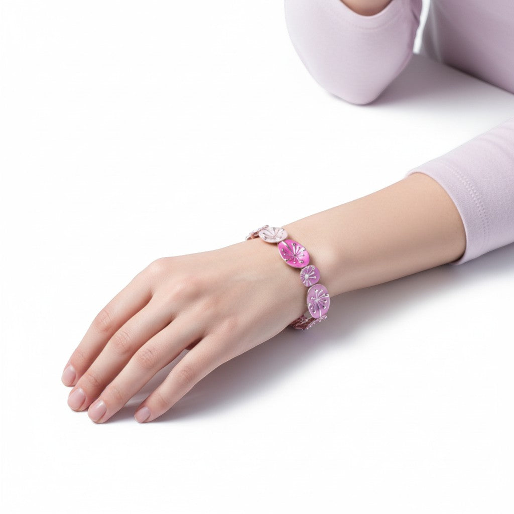 Pink Affection Silver Bracelet