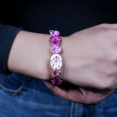 Pink Affection Silver Bracelet
