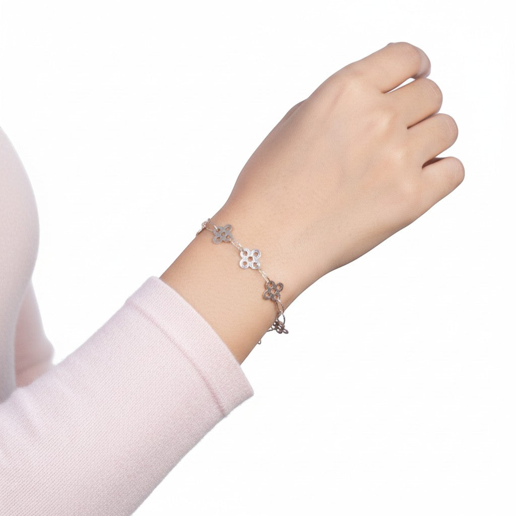 Radiant Silver Link Bracelet (5+1 inch extension)