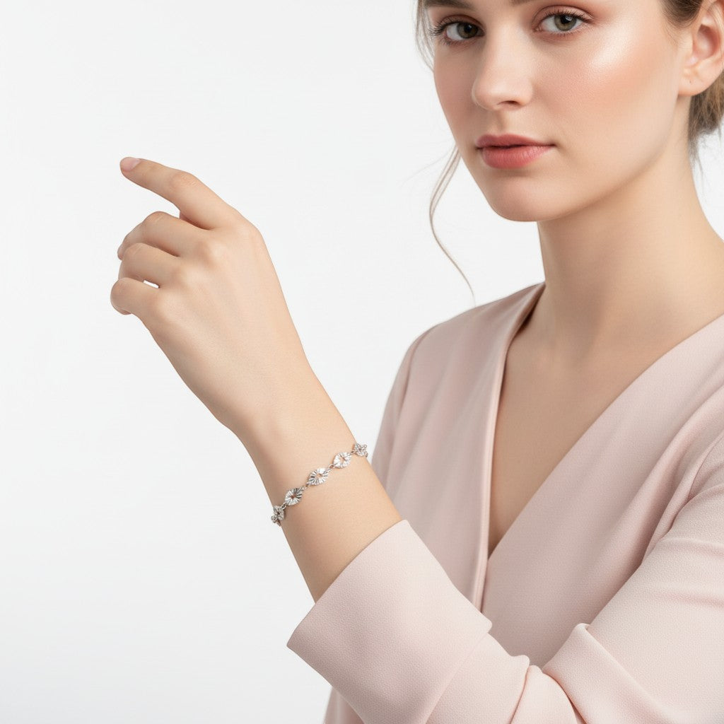 Radiant Silver Link Bracelet