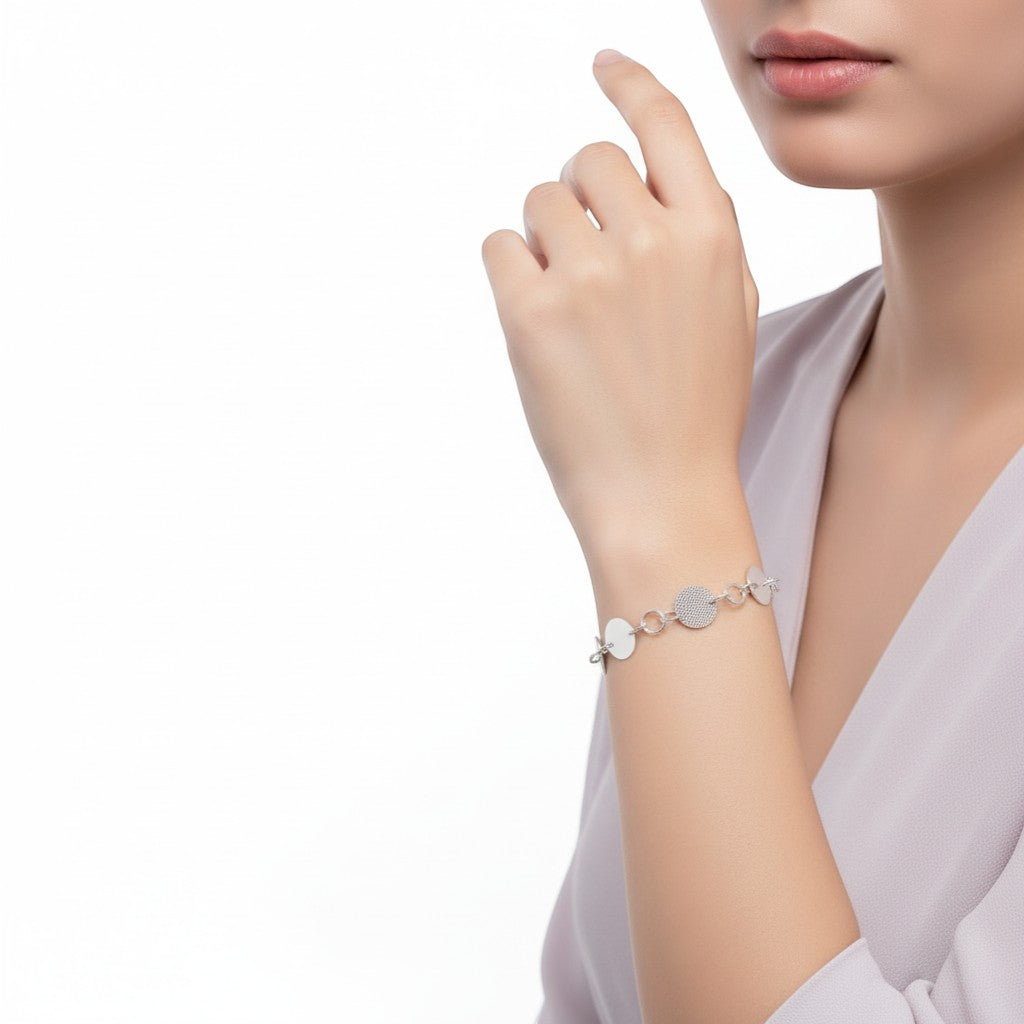 Radiant Silver Link Bracelet