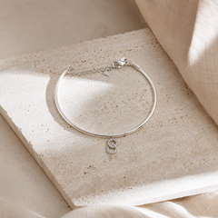 INFINITY CHARM SILVER CUFF KADA
