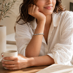 Luxe Silver Handcrafted Cuff(FREE SIZE)
