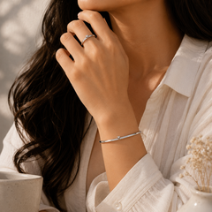 Silver Elegance Kada & Ring Duo