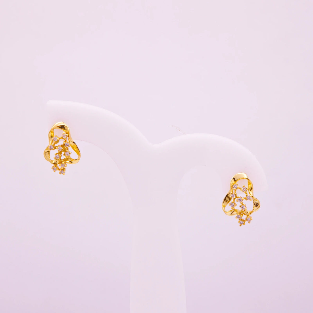 Intertwined Knot Earrings Gold Plated