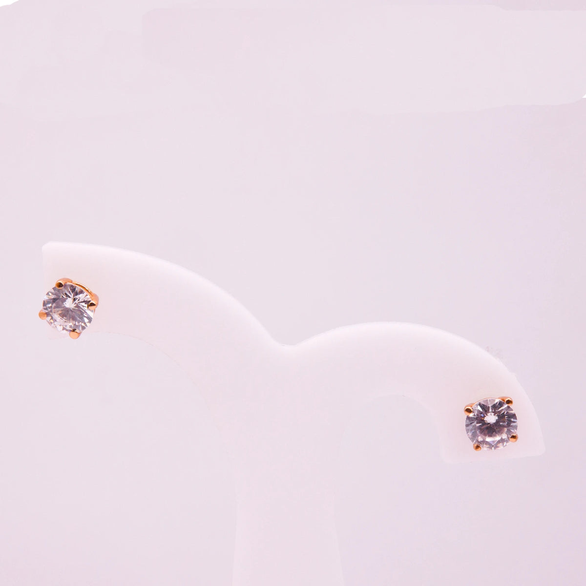 CLASSIC SOLITAIRE STUDS ROSE GOLD