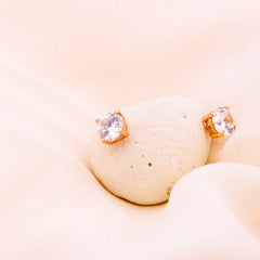 CLASSIC SOLITAIRE STUDS ROSE GOLD