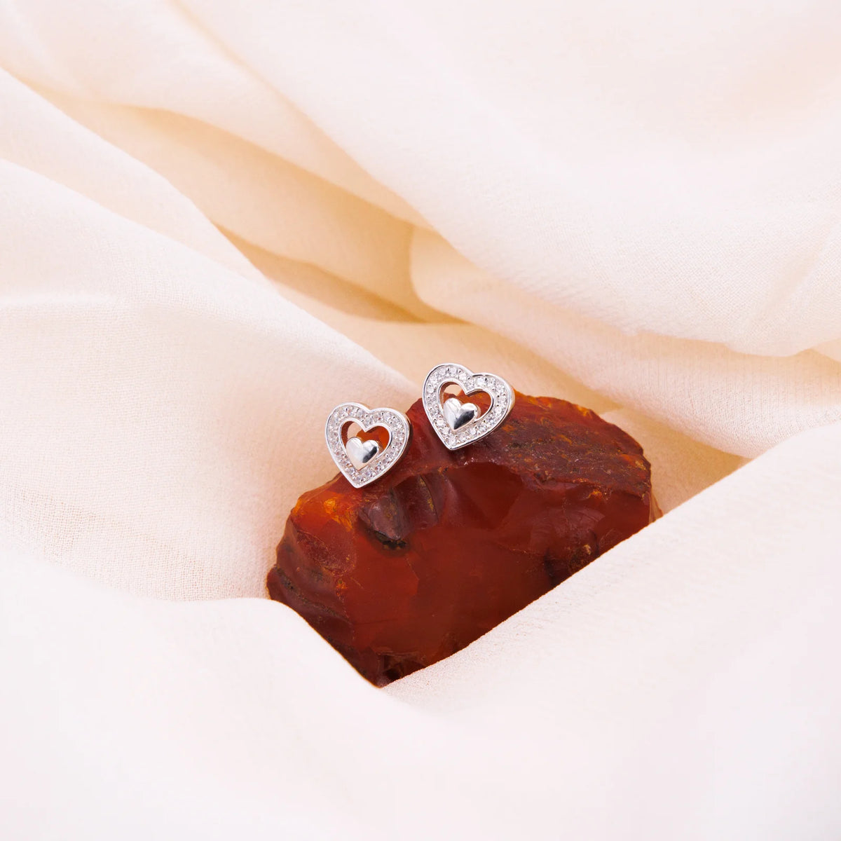 HEARTFELT STUDS (SILVER)