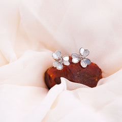 CLOVER STUDS (Silver)