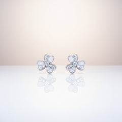 CLOVER STUDS (Silver)