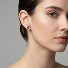 AZZURE BLOSSOM SILVER EARRING