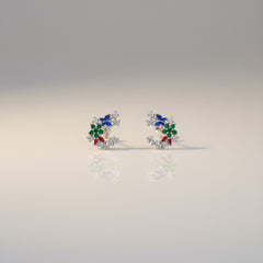 AZZURE BLOSSOM SILVER EARRING