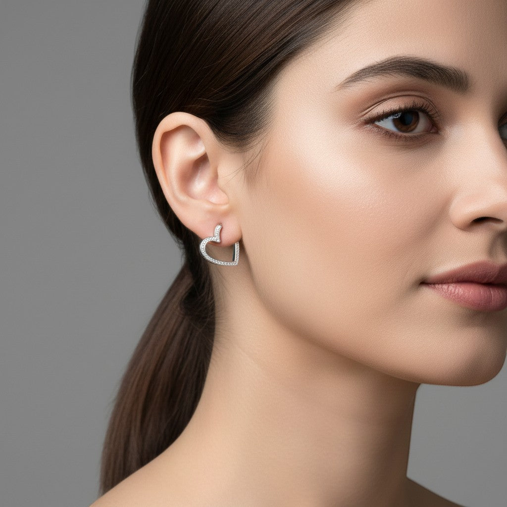 PURE LOVE HEART EARRING