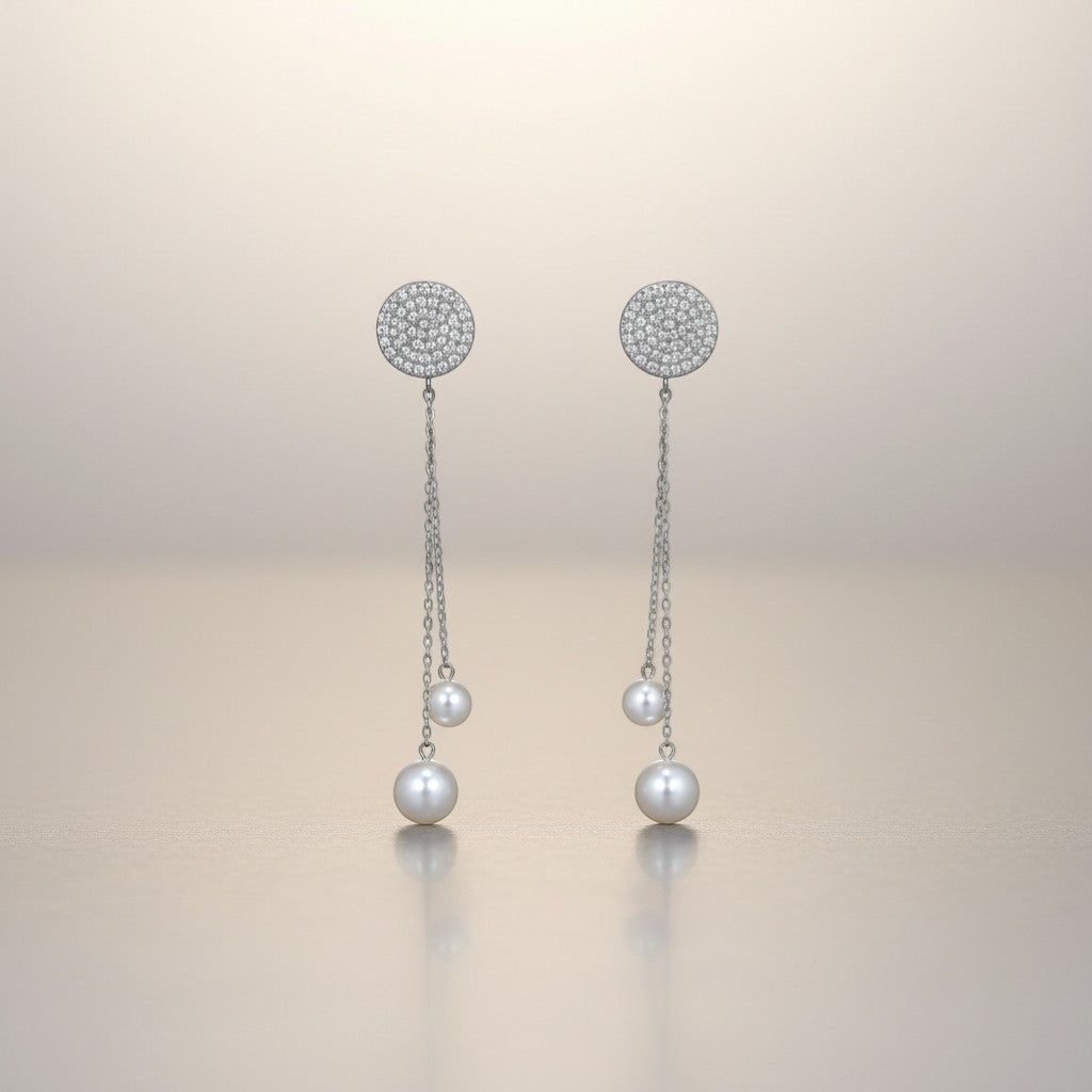SILVER HANGINNG EARRINGS